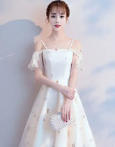 Casual Sweetheart Sleeveless A-LINE Spaghetti Strap Graduation Mini Dress