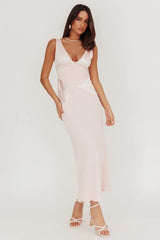 Soul Fire V-Neck Maxi Dress Blush