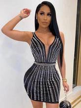 Night Club V Neck Lace Evening Party Dress