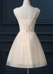 Illusion Neckline A-Line Bridesmaid Dress