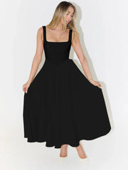 Women's Party Dress With Square Neckline