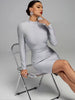 Elegant O-Neck Zipper Evening Birthday Club Bandage Party Bodycon Dress