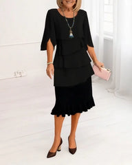 Women's Elegant Comfort Ruffle Dress