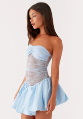 Elegant A-Line Tube Strapless Bud High Waisted Skinny Mini Dress