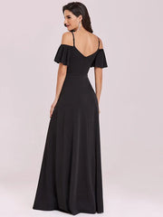 Prom A-Line Sleeveless Ruffles Zipper Maxi Pageant Dresses