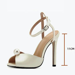 Luxury Satins Pumps Cozy Peep Toe 11CM Thin Heel