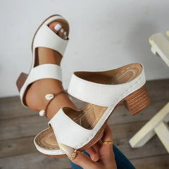 Lightweight Hollow Sandals High Heel