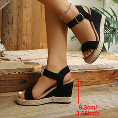 Sandals Wedges Platform Ladies Hemp Shoes
