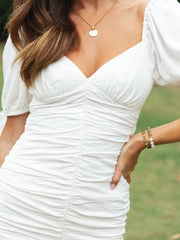 Backless Bow Tie V-neck Bodycon Party Dress