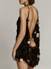 Casual Backless Sequined Halter Loose Neck Hanging Sleeveless Strap Vest Short Mini Dress