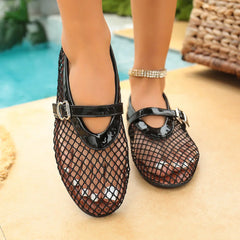 Mesh Black Ballet Shoes