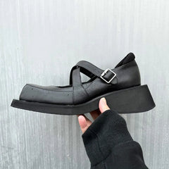 Square Toe Mary Jane Shoes