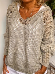 Women's Loose-Fit Open Knit Sweater