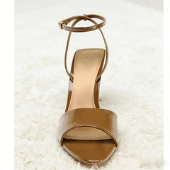 Brown Patent Leather Heel