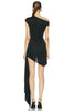 Luxury Diamond Flower One Shoulder Draped Bodycon Bandage Mini Dress
