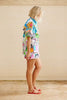 Casual Pullover Turn-down Collar Loose Waist Printed 2 Piece Set