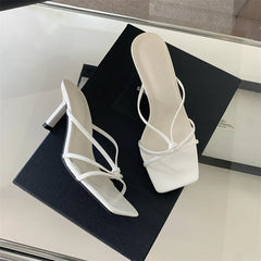 Clip Toe Slippers Dress Slide Shoes