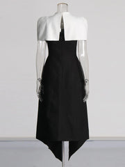 Elegant Square Collar Sleeveless High Waist Pleated Evening Dresses