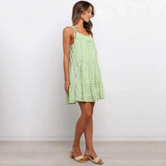 Slash Neck Elegant Style Mini Dress