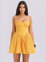 Elegant Sweetheart Neckline Backless Graduation Dating Lace Sundress