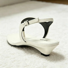 Novelty T Tied Kitten-heel Sandals Square-toe Ankle-strap Buckle Designer Shoes