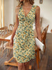 Casual Deep V-Neck Sleeveless Floral With Pockets Flowy Mini Sundresses