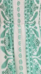 Farah Mini Dress - Green Aztec