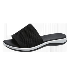 Elastic Force Slippers Sandals Roman Flat Slippers Casual Beach Indoor and Outdoor Shoes