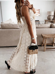 Off-The-Shoulder Sleeveless Lace Dresses