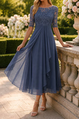 Women's Elegant Lace Flared Dress