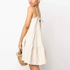 Hollow Out Casual Spaghetti Strap Beach Drees