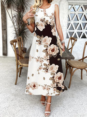 Women's Floral Print Pocket Dress