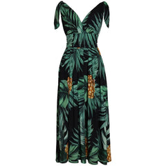 Banana leaf Pineapple Print Maxi Dresses