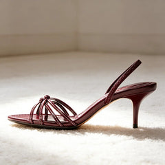 Sewing Detail Strappy Heel