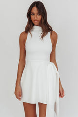 Breaker High Neck Mini Dress White White