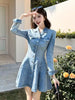 Casual High Street Vestidos Mujer Long Sleeve Cute Short Mini Dress