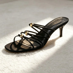 Unique Metal-decorated Kitten Heel