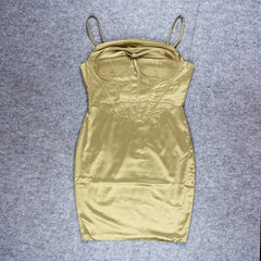 Spaghetti Strap Drape Ruched Party Dresses