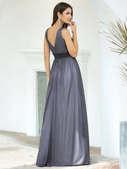 A-Line Floor-Length Wedding Guest Dresses