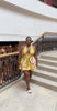 Casual Deep V-Neck Backless Skinny Printed Halter Clubwear Mini Dress