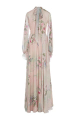 Bohemian Long Sleeve Floral Printed Long Maxi Dress