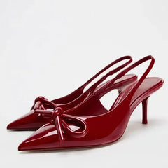 Luxury Designer Red Bow High Heel