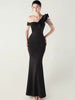 Luxury Rhinestone Diamonds One-Shoulder Evening Party Dresses