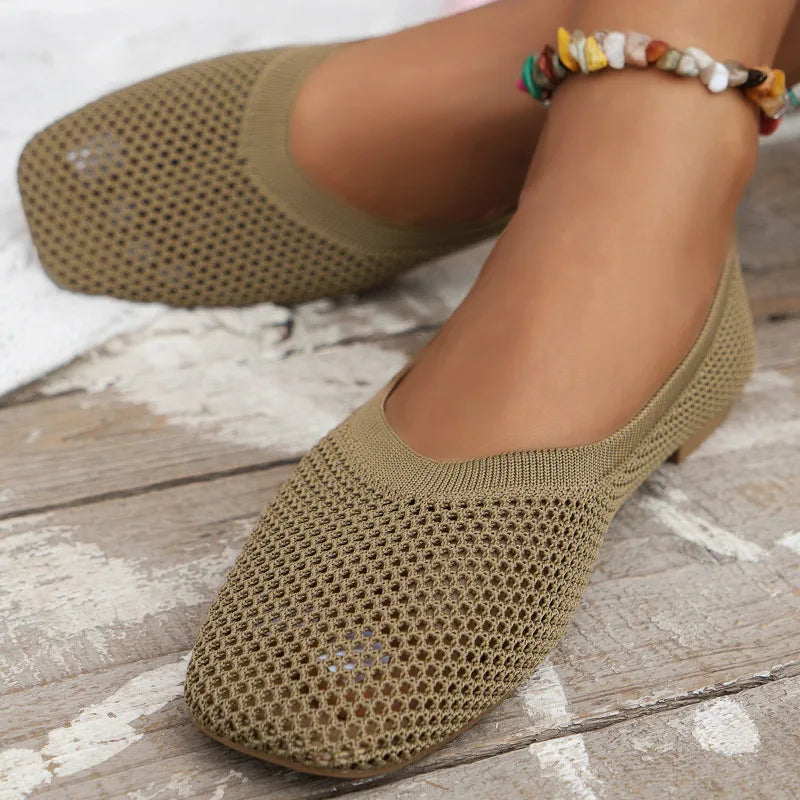 Mesh Knitting Loafers Shoes
