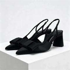 Burgundy Patent Leather Designer Pumps Pointed Toe Chunky High Heel