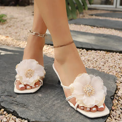 Orchid Flower High Heel
