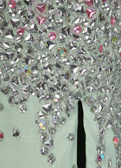 Sage Sweetheart Neck Sequin Mermaid Chiffon Prom Dress
