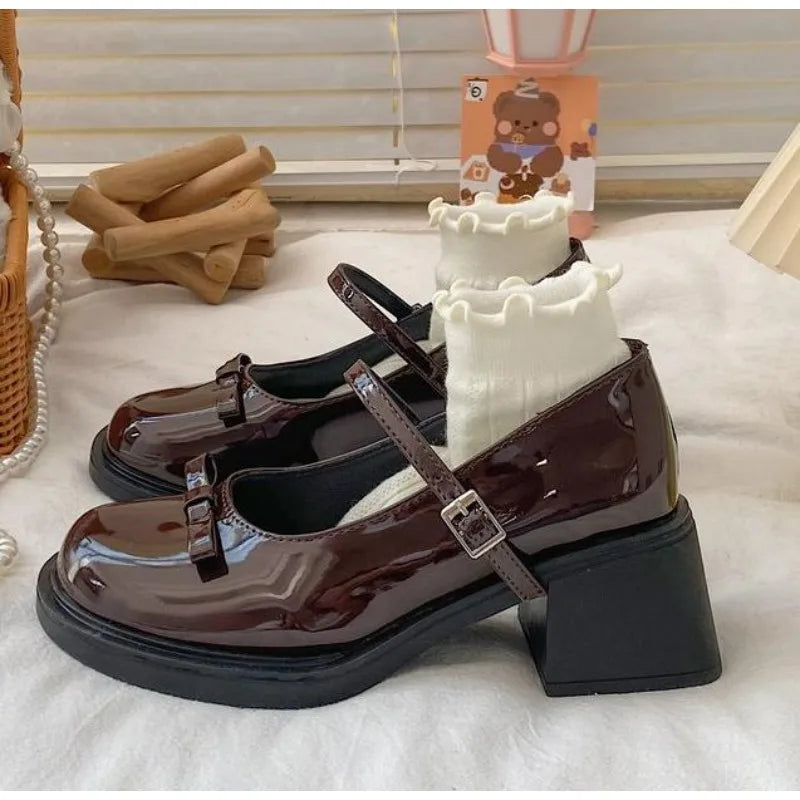 Loafers Retro Brown Mary Jane Shoes