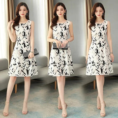 Elegant Vintage Plus Size Midi Dress