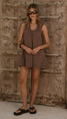 Vika Mini Dress - Brown